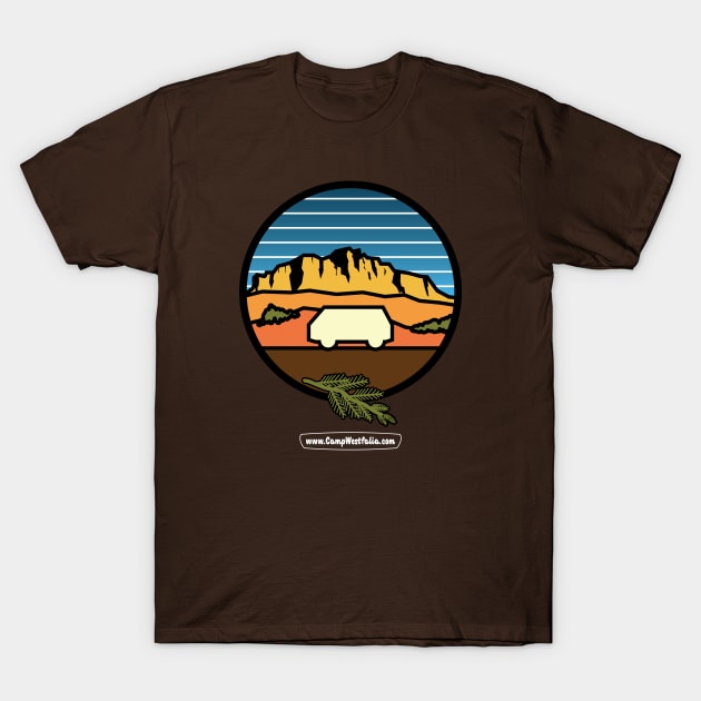 Camper Van Desert Bluff, dark T-Shirt by CampWestfalia